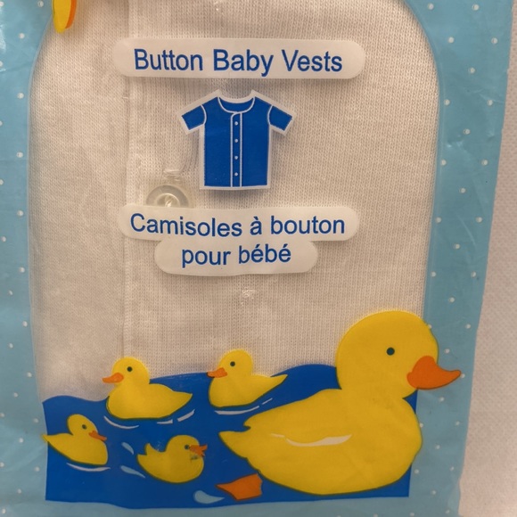 Vintage 2 Baby Watson’s Undershirts Button Vests White 18 Months New in Package - Picture 3 of 11